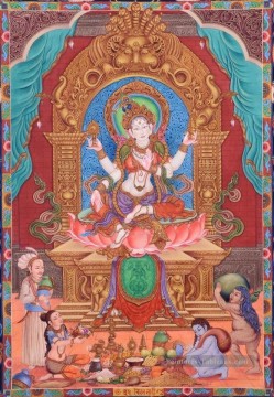 Le bouddhisme Lakshmi Devi Peinture à l'huile